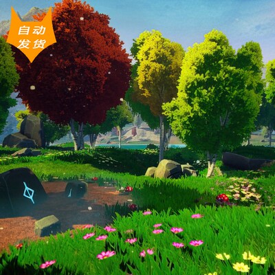 [UE5场景] Dreamscape Nature : Meadows - Stylized Open World