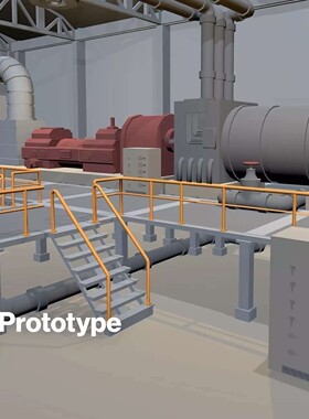 U3D模型 发电厂工业厂房场景 Snaps Prototype | Power Plant