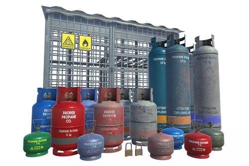 U3D 工业模型 高压气瓶 气体钢筒 Gas Cylinder Collection 1.0