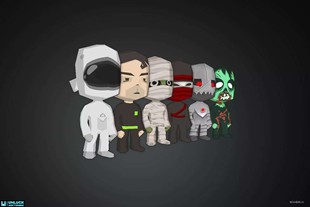 Pack U3D模型 Character Toon v1.93 3D人物角色模型包带动画