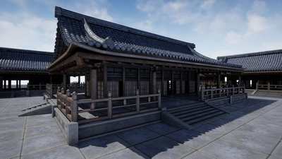 UE4 虚幻4资源 亚洲寺庙古建模型 Asian Temple 4.20-4.25