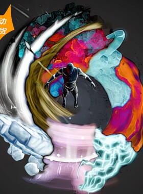 [UE5特效] 雷电火焰冲击波粒子特效 Luos's Eight elements