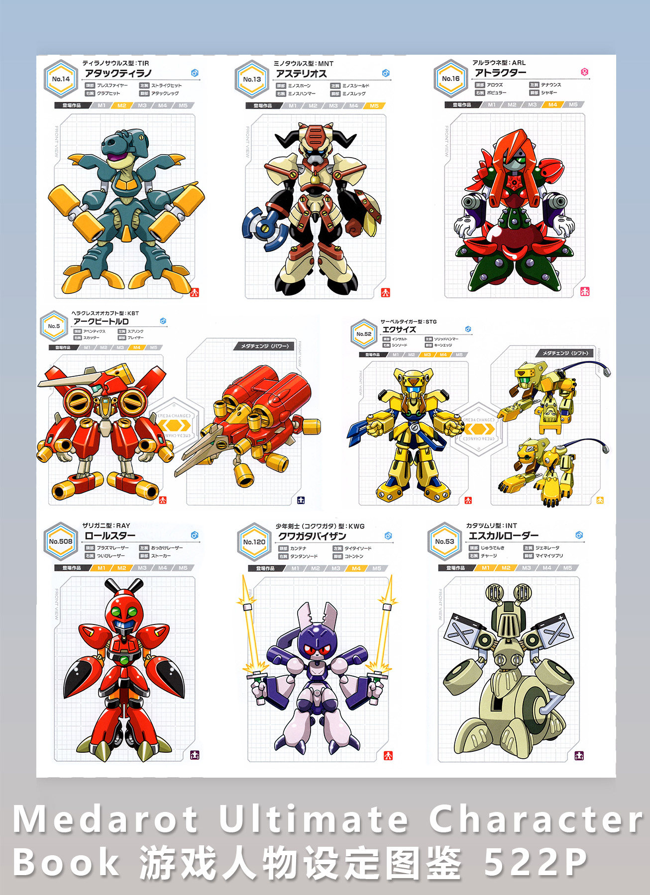 medarot ultimate character book 游戏人物设定图鉴 522p