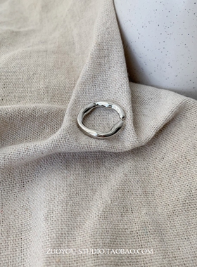 女钛钢小众高级感百搭不掉色方形戒指