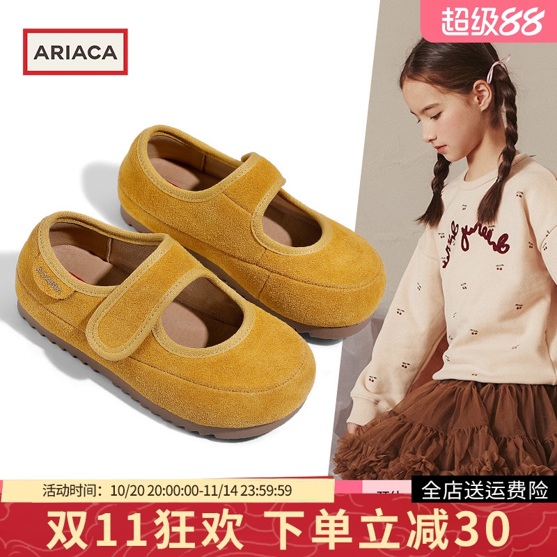 新款季复古小女孩单鞋儿童鞋