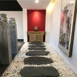 青石板踏步石庭院花园石板路草坪汀步石户外铺路石天然石材垫脚石