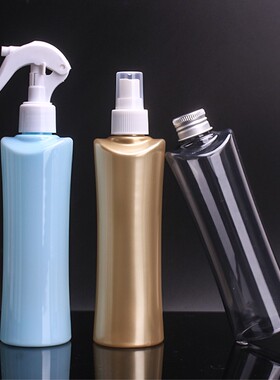 250mlPET小容量加厚酒精消毒超细雾喷壶84消毒液分装瓶按压式喷枪