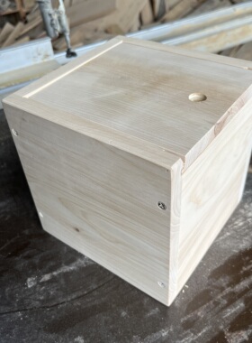 内15×15×15厘米全柏木带盖子螺丝连接可拆装木盒实木盒子工具盒