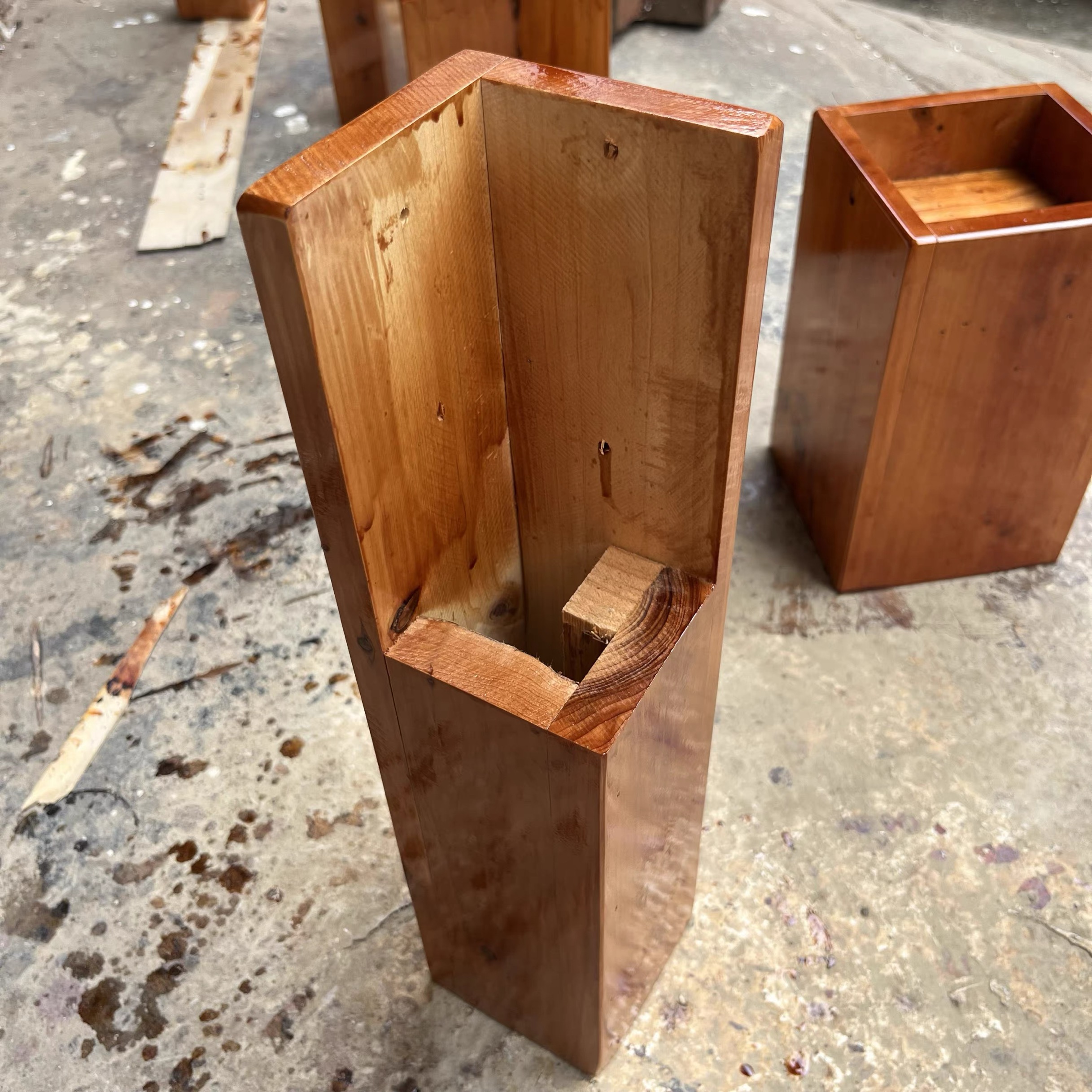 定制家具脚加高增高垫神器床茶几桌桌子脚垫香柏木实木脚套