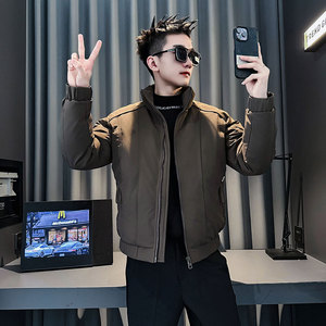 MF92-P138 控188  冬季社会小伙加厚保暖立领棉衣棉服外套 黑色1图片