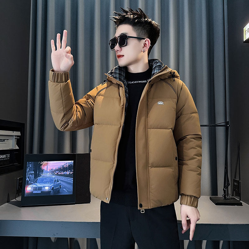 MF105-P138  控178 冬季社会小伙加厚保暖棉衣棉服连帽外套黄色2图片