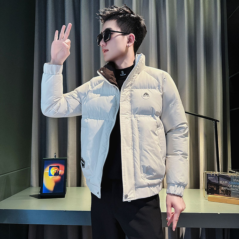 MF59-P138控178冬季社会小伙店主风立领棉衣棉服外套黑1,男装棉衣,电商A220