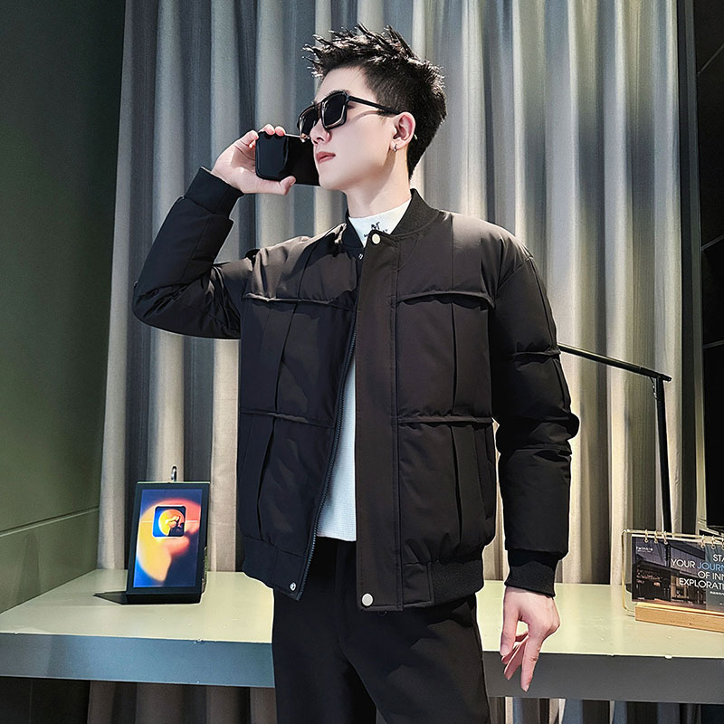 MF75-P138 控178  冬季社会小伙店主风棒球领棉衣棉服外套 黑1图片