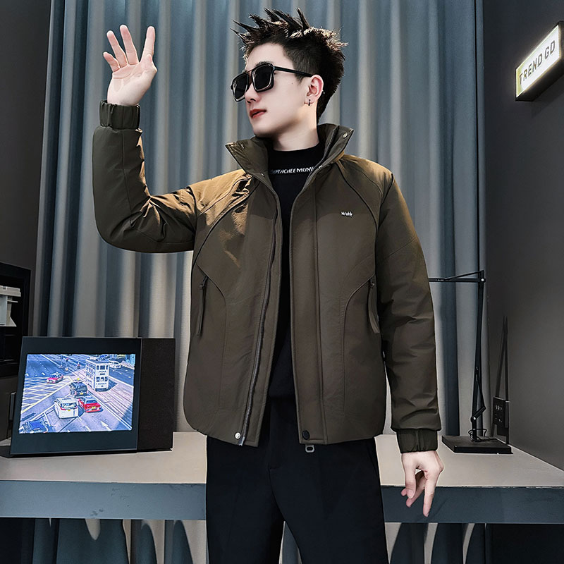 MF101-P138 控178  冬季社会小伙加厚保暖立领棉衣棉服外套 咖色2图片