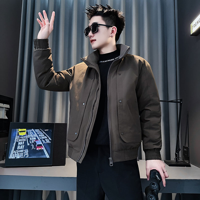 MF93.-P138控188冬季社会小伙加厚保暖立领棉衣棉服外套黑色2,男装棉衣,电商A220