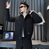 MF102-P138控178冬季社会小伙加厚保暖立领棉衣棉服外套黑色2，男装棉衣，电商A220