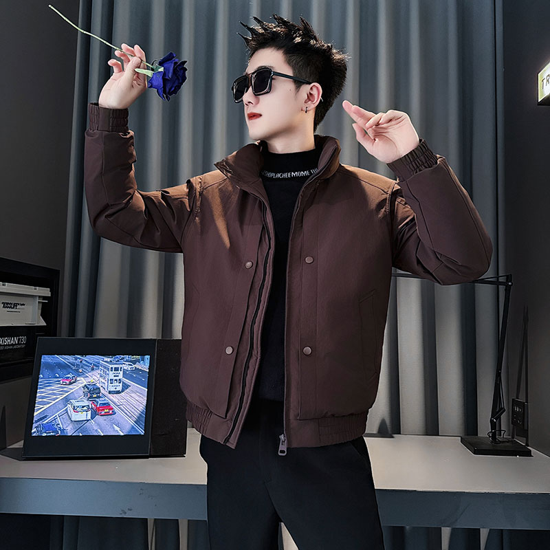 MF81-P138控178冬季社会小伙加厚保暖立领棉衣棉服外套咖1,男装棉衣,电商A220