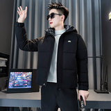 MF105-P138控178冬季社会小伙加厚保暖棉衣棉服连帽外套咖色2，男装棉衣，电商A220