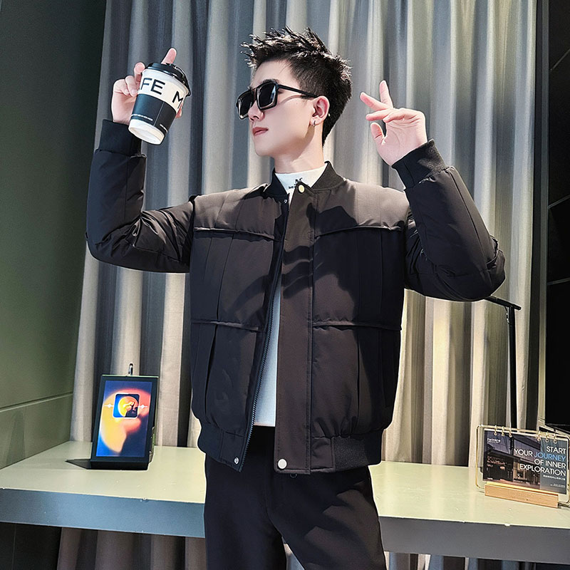 MF75-P138控178冬季社会小伙店主风棒球领棉衣棉服外套黑1,男装棉衣,电商A220