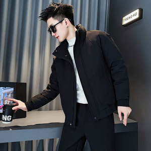 MF94-P138 控188  冬季社会小伙加厚保暖立领棉衣棉服外套  黑色1图片