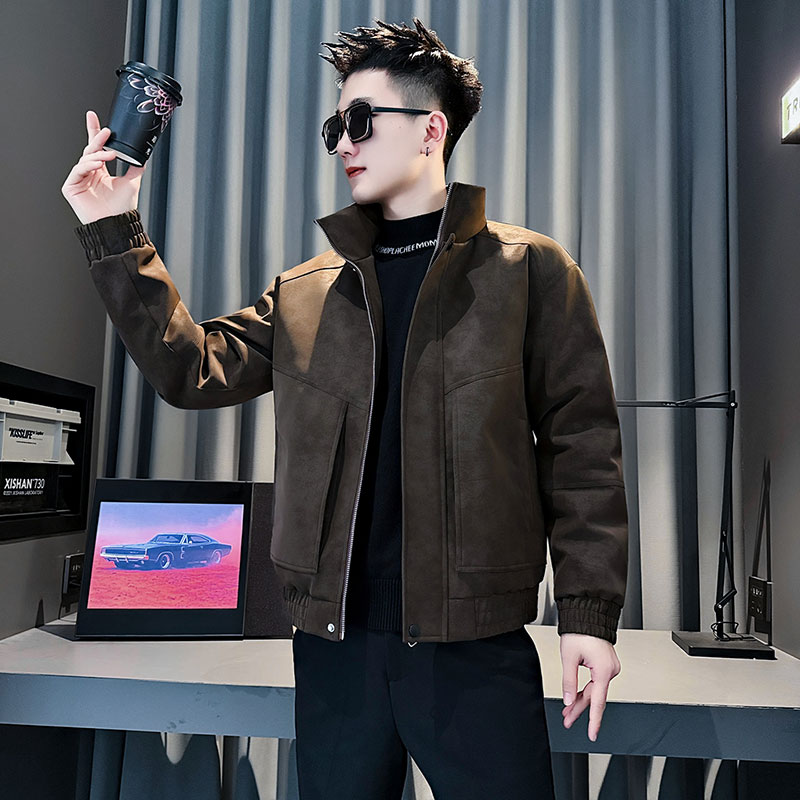 MF100-P138控178冬季皮棉袄加厚保暖立领棉服外套红色2,男装棉衣,电商A220