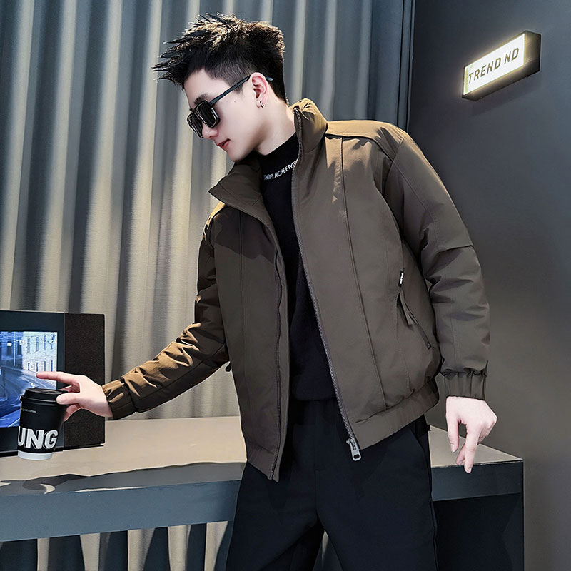 MF92-P138控188冬季社会小伙加厚保暖立领棉衣棉服外套咖色1,男装棉衣,电商A220