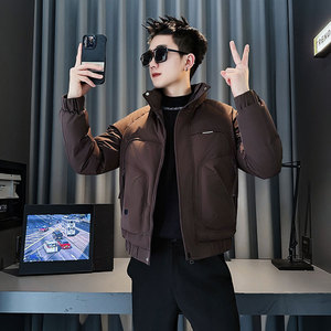 MF86-P138 控178  冬季社会小伙加厚保暖立领棉衣棉服外套 黑色1图片