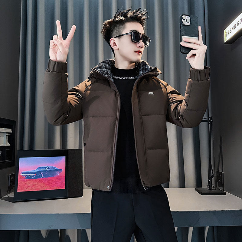 MF105-P138控178冬季社会小伙加厚保暖棉衣棉服连帽外套黑色2,男装棉衣,电商A220