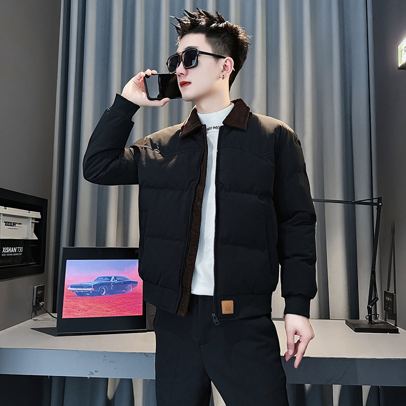 MF82-P138控178冬季社会小伙加厚保暖立领棉衣棉服外套黑2，男装棉衣，电商A220