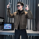 MF95-P138控188冬季社会小伙加厚保暖立领棉衣棉服外套咖色1，男装棉衣，电商A220