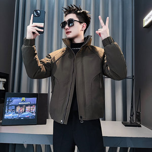 MF101-P138 控178  冬季社会小伙加厚保暖立领棉衣棉服外套 黑色2图片