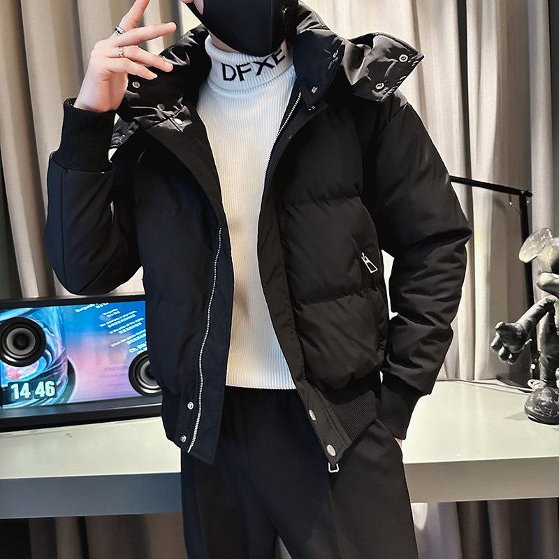 MF32-P138控178冬季社会小伙加厚保暖连帽棉衣棉服外套黑2,男装棉衣,电商A220