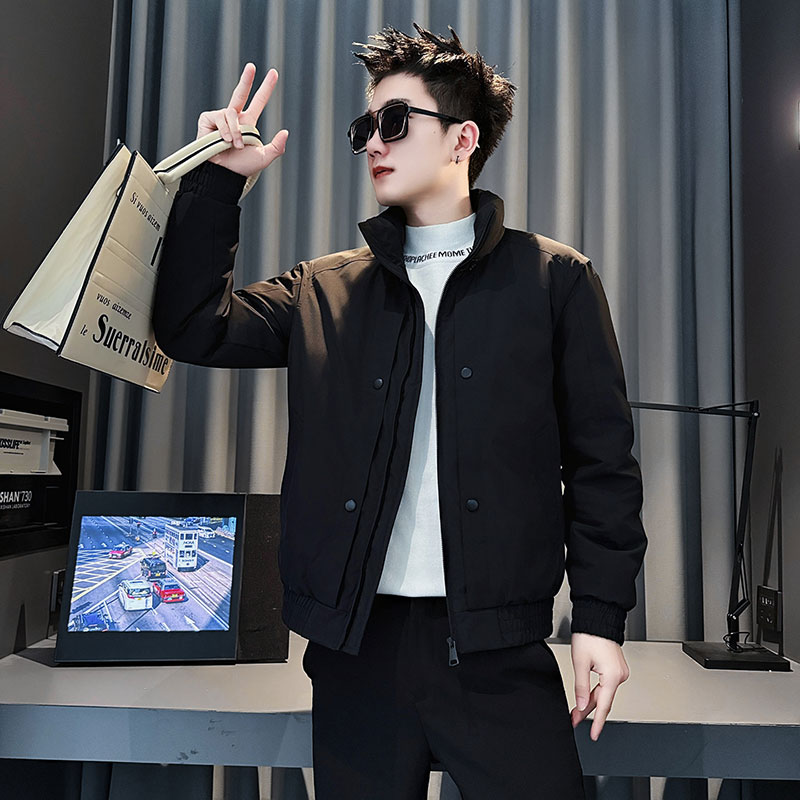 MF81-P138控178冬季社会小伙加厚保暖立领棉衣棉服外套黑2，男装棉衣，电商A220