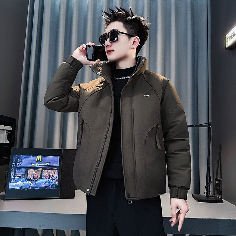 MF101-P138控178冬季社会小伙加厚保暖立领棉衣棉服外套咖色1,男装棉衣,电商A220