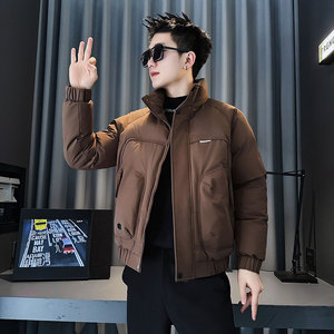 MF86-P138 控178  冬季社会小伙加厚保暖立领棉衣棉服外套 咖色1图片
