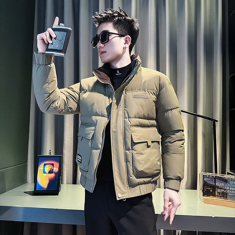 MF62-P138控178冬季社会小伙店主风立领棉衣棉服外套白1,男装棉衣,电商A220