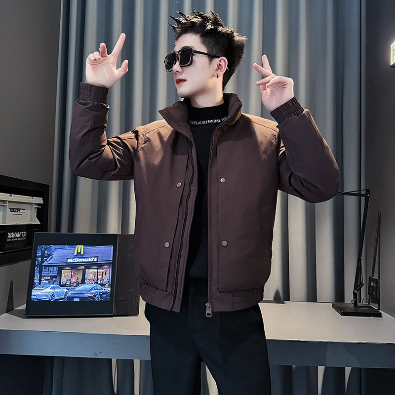 MF81-P138控178冬季社会小伙加厚保暖立领棉衣棉服外套咖2，男装棉衣，电商A220