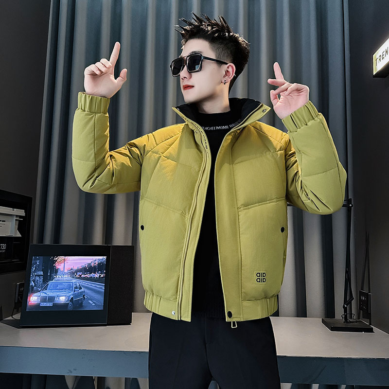 MF102-P138 控178  冬季社会小伙加厚保暖立领棉衣棉服外套 黄色2图片