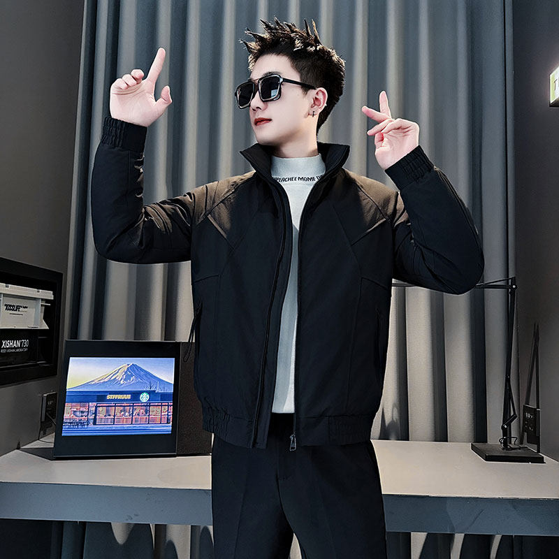 MF106-P138控178冬季社会小伙加厚保暖棉衣棉服外套黑色1，男装棉衣，电商A220