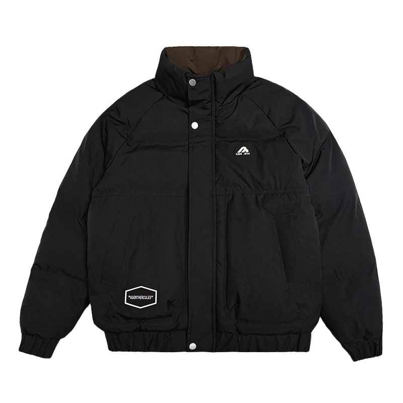 MF59-P138控178冬季社会小伙店主风立领棉衣棉服外套黑1,男装棉衣,电商A220
