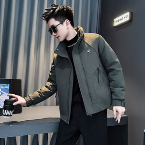 MF101-P138 控178 冬季社会小伙加厚保暖立领棉衣棉服外套 绿色1，男装棉衣，电商A220