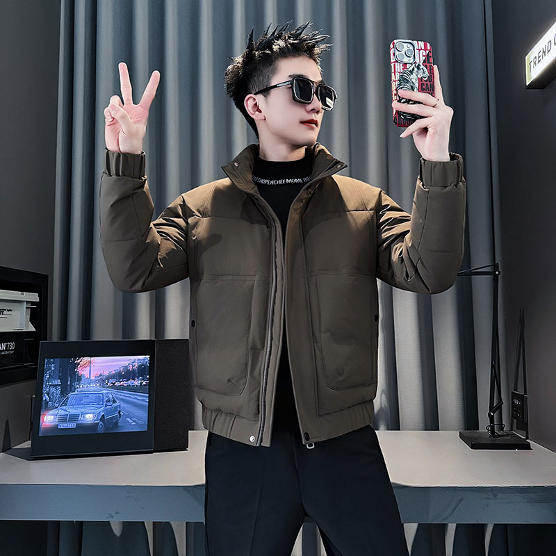 MF95-P138控188冬季社会小伙加厚保暖立领棉衣棉服外套咖色1,男装棉衣,电商A220