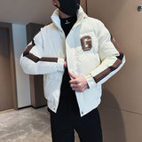 MF54-P138控178冬季社会小伙店主风保暖立领棉衣棉服外套黑4，男装棉衣，电商A220