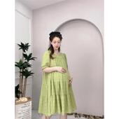 减龄显瘦百搭中长款 宽松时尚 孕妇连衣裙小清新 2025春夏新款 孕妇装