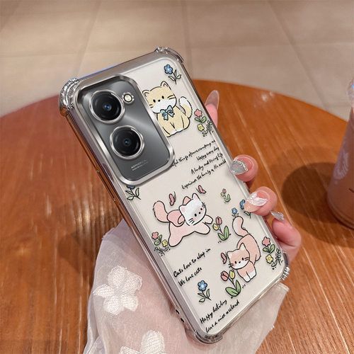可爱猫咪适用vivoy37手机壳vivo卡通y37pro硅胶套y37m全包V2357A气囊防摔EA透明软voy超薄por女m5g新款5g潮37