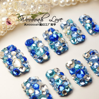 爆闪短款小号超闪亮片美甲