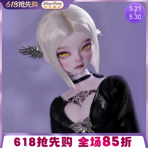 bjd4分娃娃欧式SD人偶女翅膀头饰