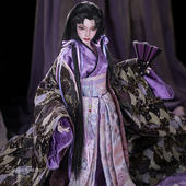 少女和服东瀛纯手工树脂玩偶古风娃娃 3分娃娃紫绫日式 正版 bjd三