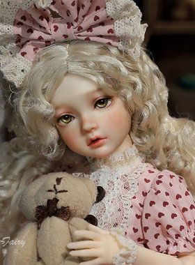 正版bjd娃娃六分Cecily赛茜复古洋娃娃风格卷发手工化妆古典玩偶