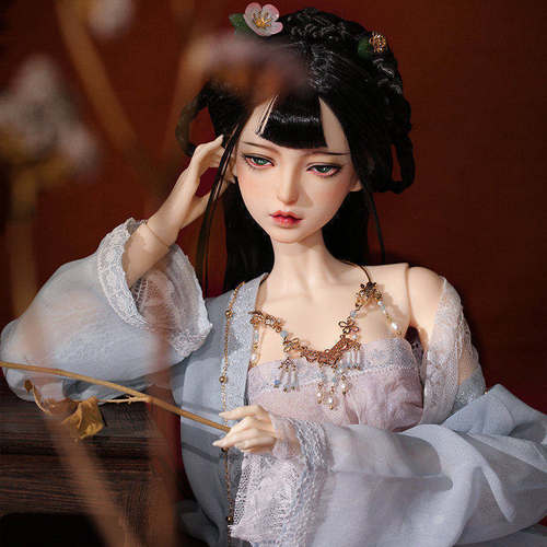 正版bjd3分娃娃醉玲珑碎花连衣裙